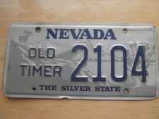 Nevada License Plate Expired- Old Time 2104 picture