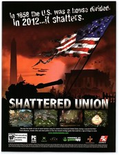 2005 PRINT AD, Shattered Union Game Washington DC Warzone Tattered American Flag picture