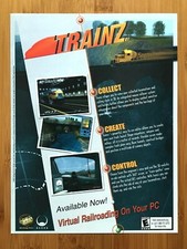 Trainz PC 2001 Vintage Print Ad/Poster Trains Video Game Man Cave Art Decor Rare picture