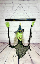 Gemmy Animated Floating Witch Halloween Prop Motion Sound Activated Tested Works picture