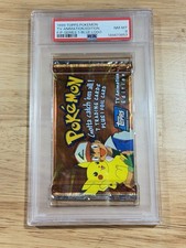 1999 Topps Pokemon The First Movie Blue Logo PSA 8 Sealed Pack picture