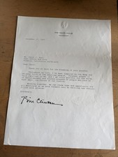 December 1997 President Bill Clinton signed personal letter picture