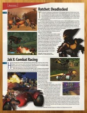 2005 Ratchet Deadlocked/Jak X Combat Racing Playstation 2 PS2 Print Ad/Poster picture