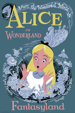 1956 Alice in Wonderland Disneyland FULL SIZE attraction poster 36x54 Like Silk picture