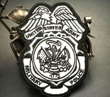 STUNNING VINTAGE STYLE U.S. ARMY MILITARY POLICE  EMBROIDERED IRON-ON PATCH... picture