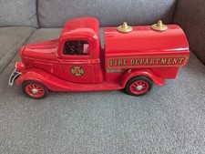 Vintage 1987 Jim Beam 1935 Ford Fire Pumper Truck Empty Decanter with Box KW081 picture