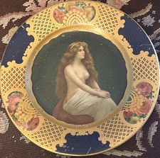 1905 Vienna Art Plate Topless Girl - Coca Cola  Type - Rare  W/ Some Flaws 10x10 picture