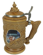 VTG 1996 Avon “A Christmas Carol” Beer Stein Ceramarte Brazil Scrooge Dickens picture