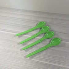 Tupperware Hang On Spoons Set of 4 Lime Green 5-1/2