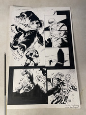 TEAM ONE STORMWATCH #2 ORIGINAL COMIC ART 1995 IMAGE ACTION FIGHT PAGE picture