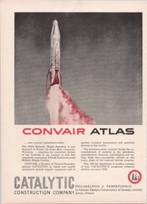 Convair Atlas ICBM Rocket Catalytic Construction Vintage Magazine Print Ad 1960 picture