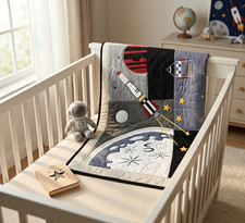Handmade The Apollo Lullaby Patchwork Finished Hand Stitch Baby/Lap Cotton Quilt picture