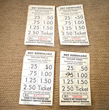 Lot of 4 Holland Tunnel Toll Tickets 1947 Port of New York Authority picture