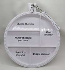 2022 Mud pie Melamine Charcuterie Plate 13” with tongs NEW picture