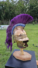 Bronze Attic Thracian Helmet – Ancient Greek Warrior Style with Horsehair Crest picture