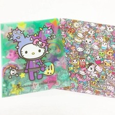 2019 Tokidoki x Hello Kitty 3 Ring Pocket Folder Guitar Green Set Of 2 picture