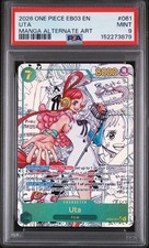 2026 ONE PIECE EB03-MANGA ALT ART ONE PIECE HEROINES EDITION- #061 UTA PSA 9 picture
