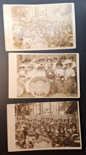 Hebron Academy Military Band 1910 RPPC Real Photo Postcards Lot 3 Maine ME Music picture