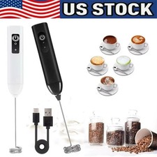 Electric Milk Frother Handheld Drink Foamer Coffee Mixer Egg Beater Double Whisk picture