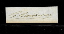 Giuseppe Garibaldi Autograph Reprint On Genuine 1860s Paper Italian Unification picture