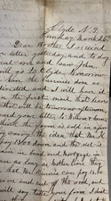 1890s Clyde NY To Brother Regarding Thick Heads Farm Sale & Seeking Employment picture