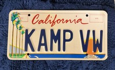 California Vanity License Plate picture