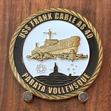 USS Frank Cable AS‑40 Presented By Commanding Officer Challenge Coin  M#18 picture