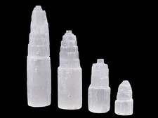 Selenite Tower, Crystal Tower, Cleansing Stone, Meditation, Crystal Gift, 4 Size picture