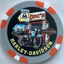 Harley Davidson Wide Print Poker Chip Doc's HD in St Louis, Missouri   CLOSED picture
