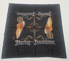 Vintage 1985 Harley Davidson Bandana Emblem Licensed Eagle Wing picture