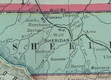 Vintage 1902 WYOMING Map 22