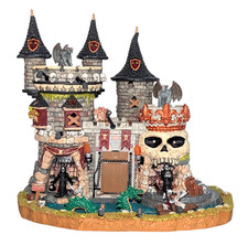 Lemax Spooky Town Medi-Evil Castle Draw Bridge Gargoyles Halloween Village 55302 picture