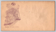 Civil War Patriotic Cover Weighed & Found Wanting Allegory Skull 1860s Envelope picture