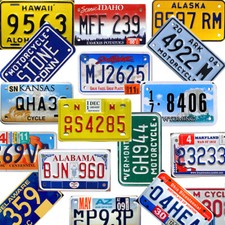 USA Motorcycle License Plates. Pick Your State. picture