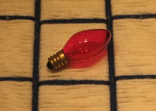 NEW BOX of 25 OUTDOOR C7 Orange AMBER CHRISTMAS 5w LIGHT bulb 130V brass 5 watt picture