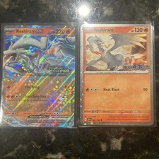 Reshiram 22/142 and Reshiram ex 30/159 Stamped Promos SCR/JTG Pokemon Cards NM picture