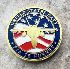 U.S. Navy F/A-18 Hornet Challenge Coin - Top Gun ·IN STOCK· ·FAST SHIPPING· picture