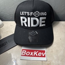 LET F*ING RIDE HARLEY DAVIDSON SNAP BACK HAT AUTHENTIC H-D Rare Hard To Find picture
