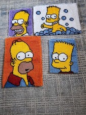 Rare Homer And Bart Simpsons Rugs Set Of 4 picture