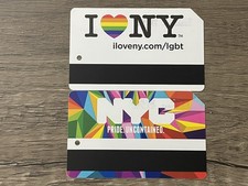 2 NYC WORLD GAY PRIDE LGBT METROCARDS  RARE New York City 2019 RAINBOW I ❤️ NY picture