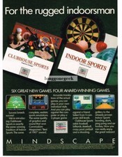 1988 Mindscape Clubhouse Indoor Sports Computer Video game Vintage Ad  picture
