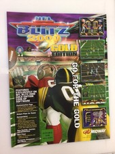Midway NFL Blitz 2000 Gold Edition Original Arcade Brochure Flyer 8.5”x11” picture