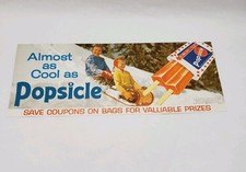 1963 Popsicle Litho Store Advertising Poster Sign VINTAGE Estate Sale Find 1960s picture