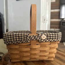 🧺 Longaberger 2007 Spring Basket Combo – Signed | Fabric Liner & Protector picture