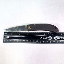 Vintage Browning Model 705 Japan Lockback Folding Pocket Knife Black Handle picture