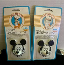 Vintage Disney Chef Mickey Mouse Magnetic Hooks Hoan Ltd NOS Sealed Lot of 2 picture
