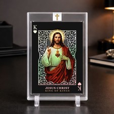 Jesus Christ Card | Kings of Kings Holo | Christian Art Card | Philippians 4:13 picture