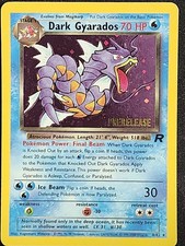 Pokemon Dark Gyarados 8/82 (LP) PRERELEASE Team Rocket TR picture