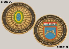 Brazilian Army 8th BPE Police Battalion Challenge Coin  M#3 picture