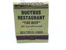 Vintage Bucyrus Restaurant Matchbook the best Ohio unstruck superior match picture